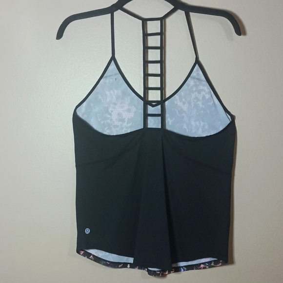 Lululemon Breezy Singlet Floral/Black Tank Top - Picture 3 of 6